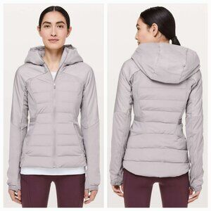 Light Gray Women's Hooded Puffer Jacket